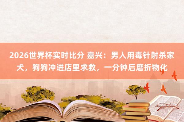 2026世界杯实时比分 嘉兴:男人用毒针射杀家犬,狗狗冲进店里求救,一分钟后磨折物化
