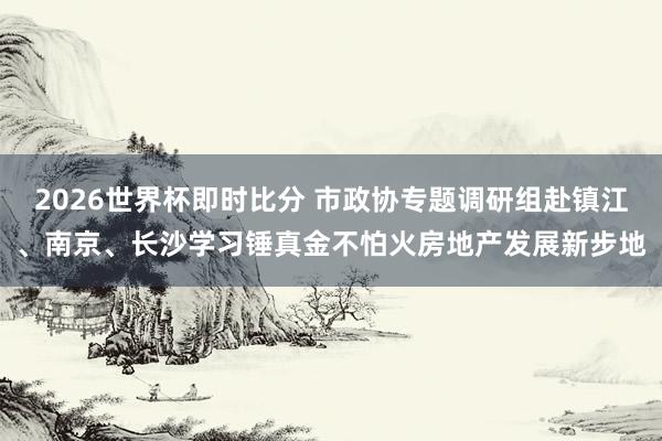2026世界杯即时比分 市政协专题调研组赴镇江、南京、长沙学习锤真金不怕火房地产发展新步地