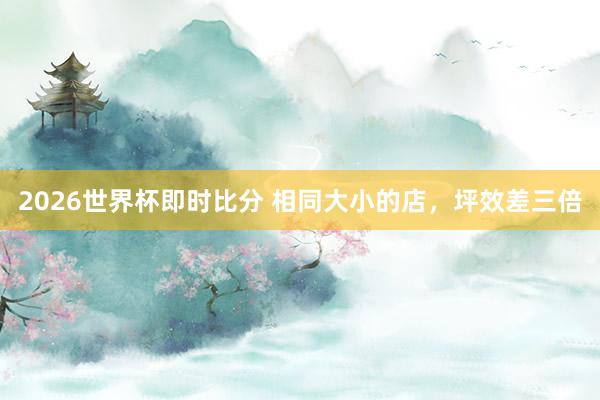 2026世界杯即时比分 相同大小的店,坪效差三倍